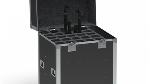 Flight Cases With Device Big 02 3d Model