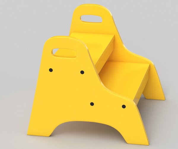 ArtStation Trogen Children's Step Stool Free 3D Model Resources
