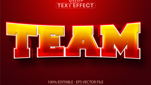 Sport text effect, editable team text style