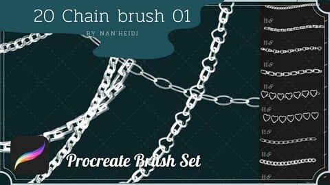 20 Chain Procreate brushes_By Nan'Heidi