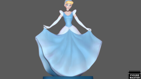 CINDERELLA DISNEY PRINCESS ANIMATION GIRL ANIME 3D PRINT