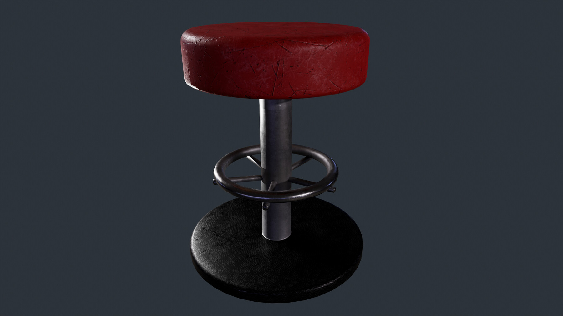 ArtStation Red Barstool Game Assets