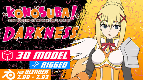 Darkness - Konosuba Anime - 3D Model Blender