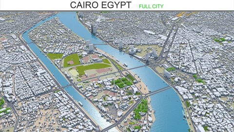 Cairo city  Egypt 3d model 130km