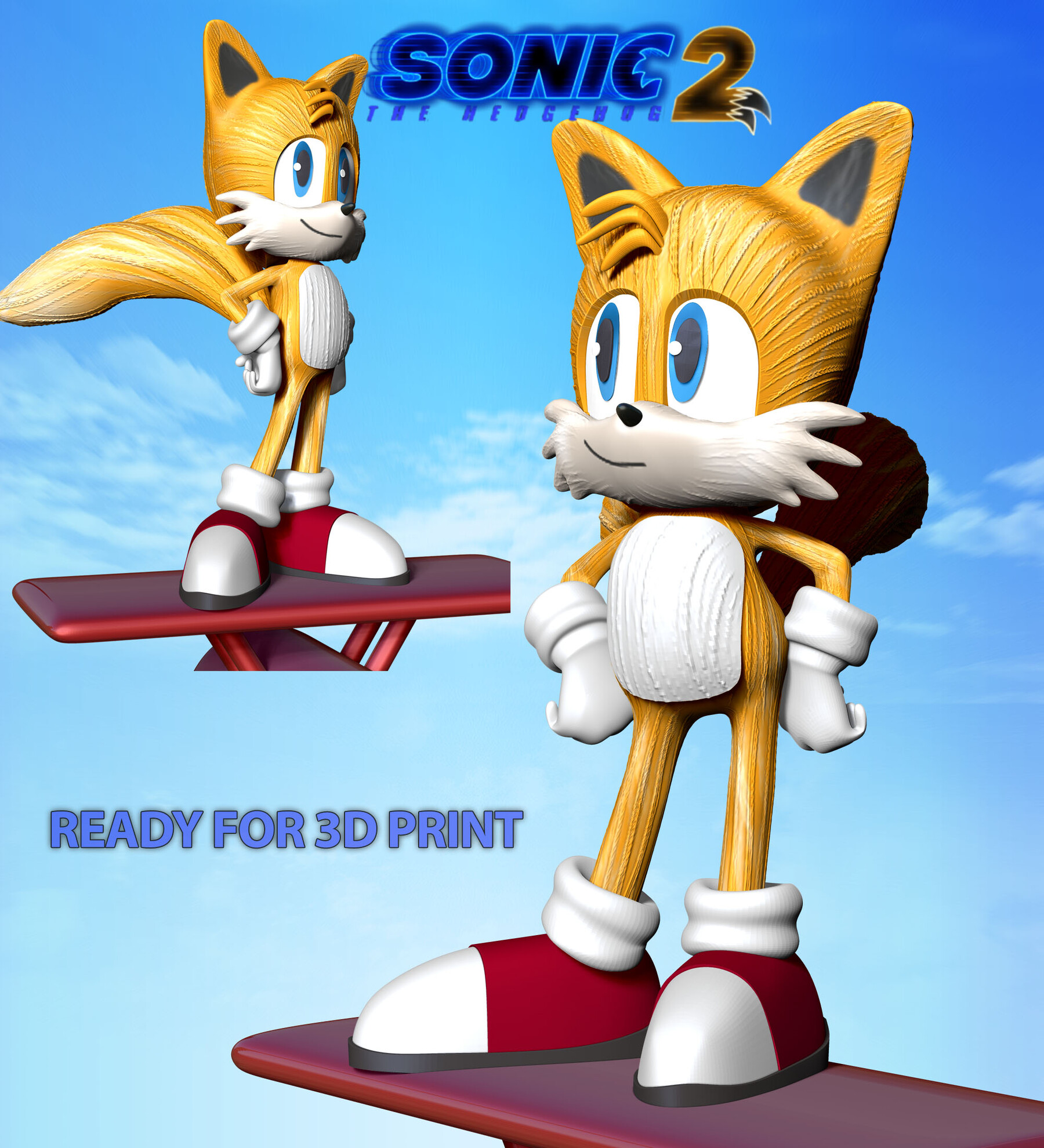 ArtStation - Tails Character - Sonic Movie 2