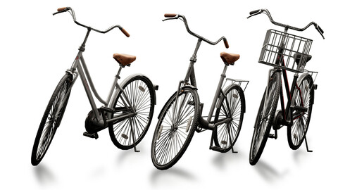3 Bicycles  ( 3D model Bike )