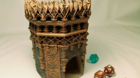 Elden ring dungeon themed dice tower but small!