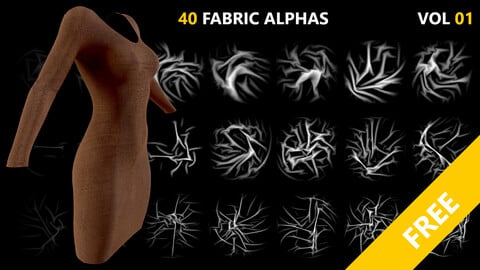 40 FABRIC ALPHAS (PNG) (4K) (FREE)