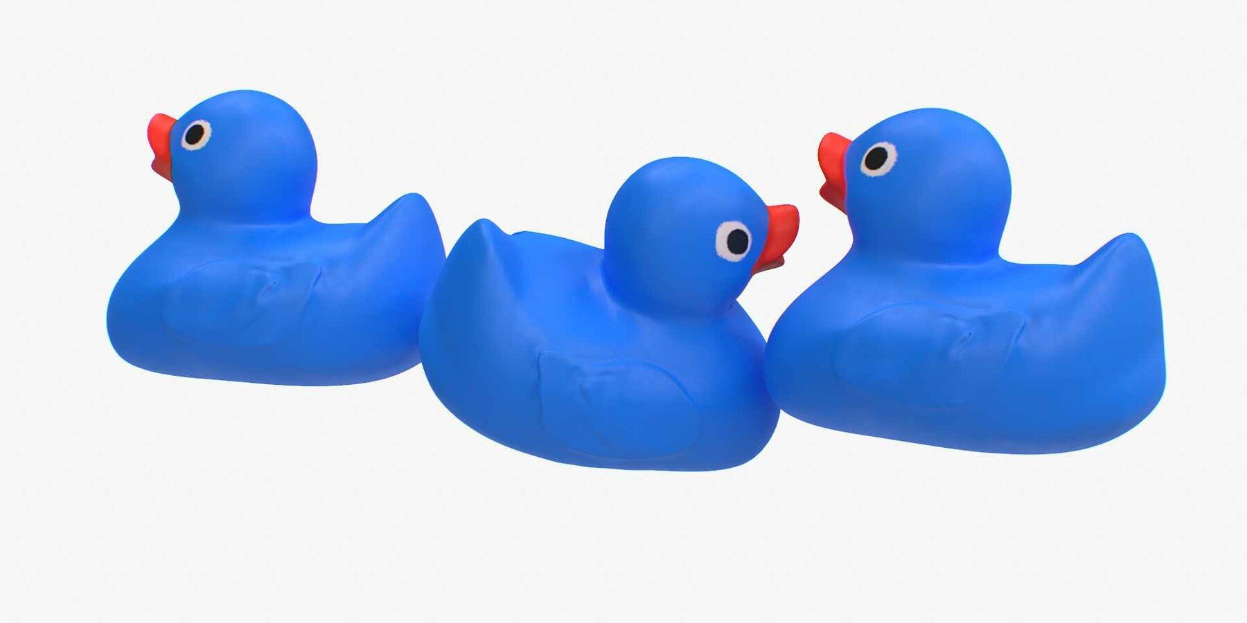 blue rubber ducks