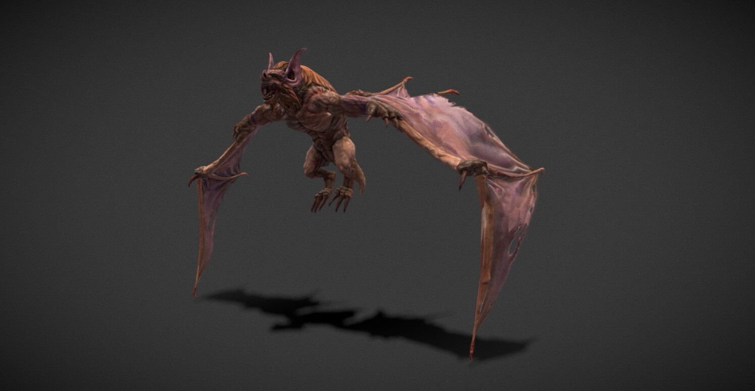 ArtStation - Fantasy Creature - Battle Bat | Game Assets