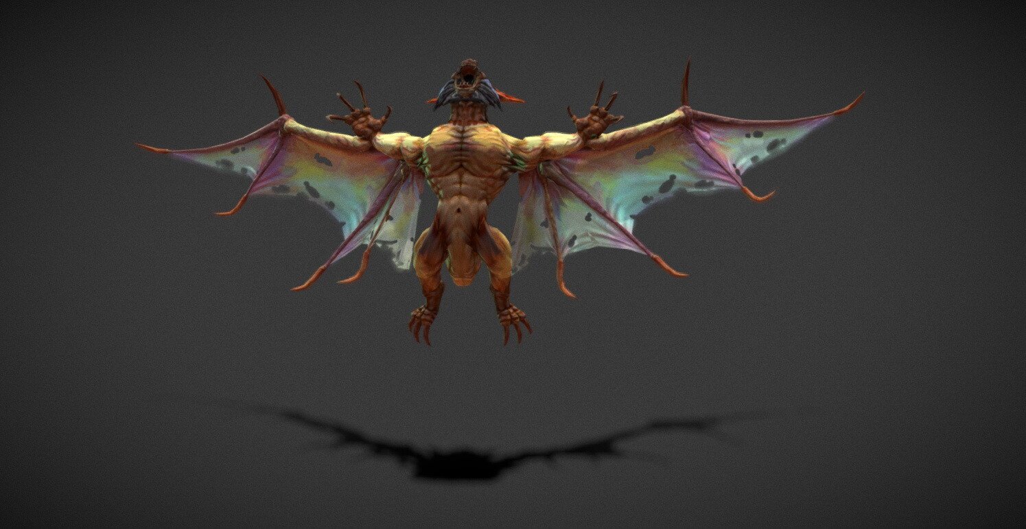 ArtStation - Fantasy Creature - Battle Bat | Game Assets