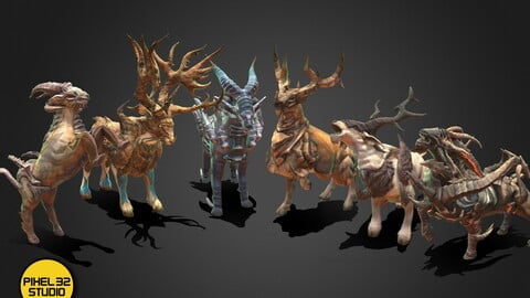 Fantasy Creature - Battle Deer