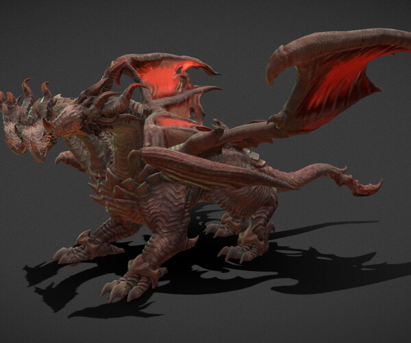 ArtStation - Fantasy Creature - Battle Dragon | Game Assets