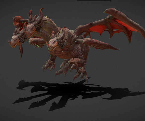 ArtStation - Fantasy Creature - Battle Dragon | Game Assets