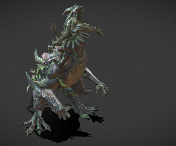 ArtStation - Fantasy Creature - Combat Dinosaur | Game Assets