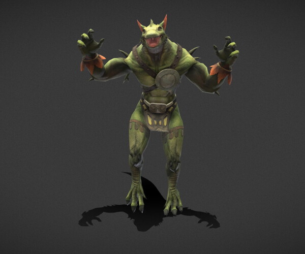 ArtStation - Fantasy Creature - Combat LizardMan | Game Assets