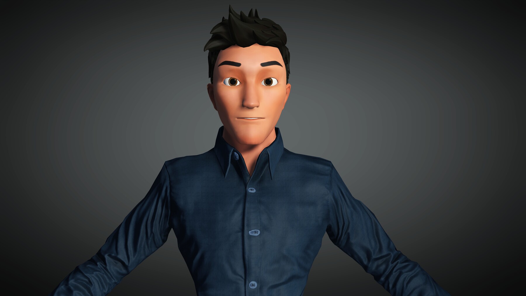 Artstation - Cartoon Man 2 Character 3d Yound -- High-quality Fantasy 