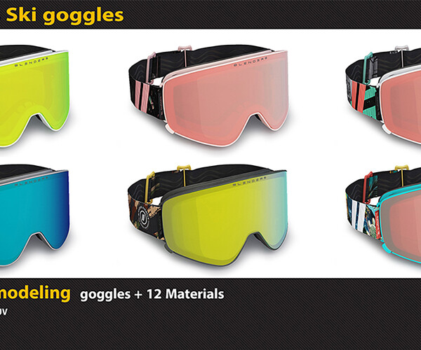 ArtStation Diva Drama Blenders Ski Goggles Game Assets