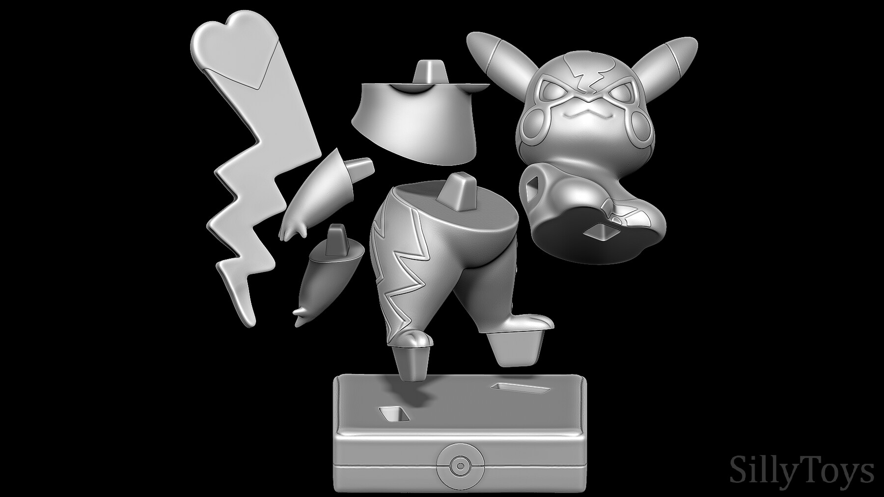 Artstation Pikachu Libre Pokémon Go 3d Print Model Resources 4711