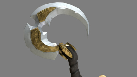 lowpoly sword with pbr textures
