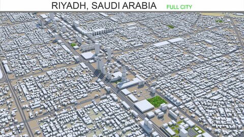 Riyadh city Saudi Arabia 3d model 120km