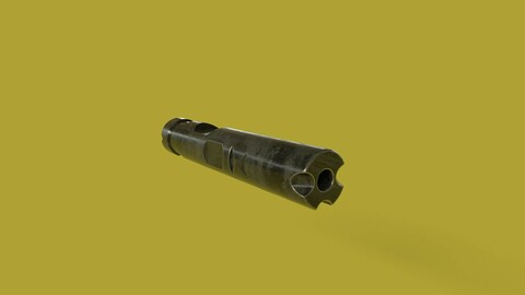 'Silencio' basic silencer for a weapon [Game Ready] Unreal Engine and Unity