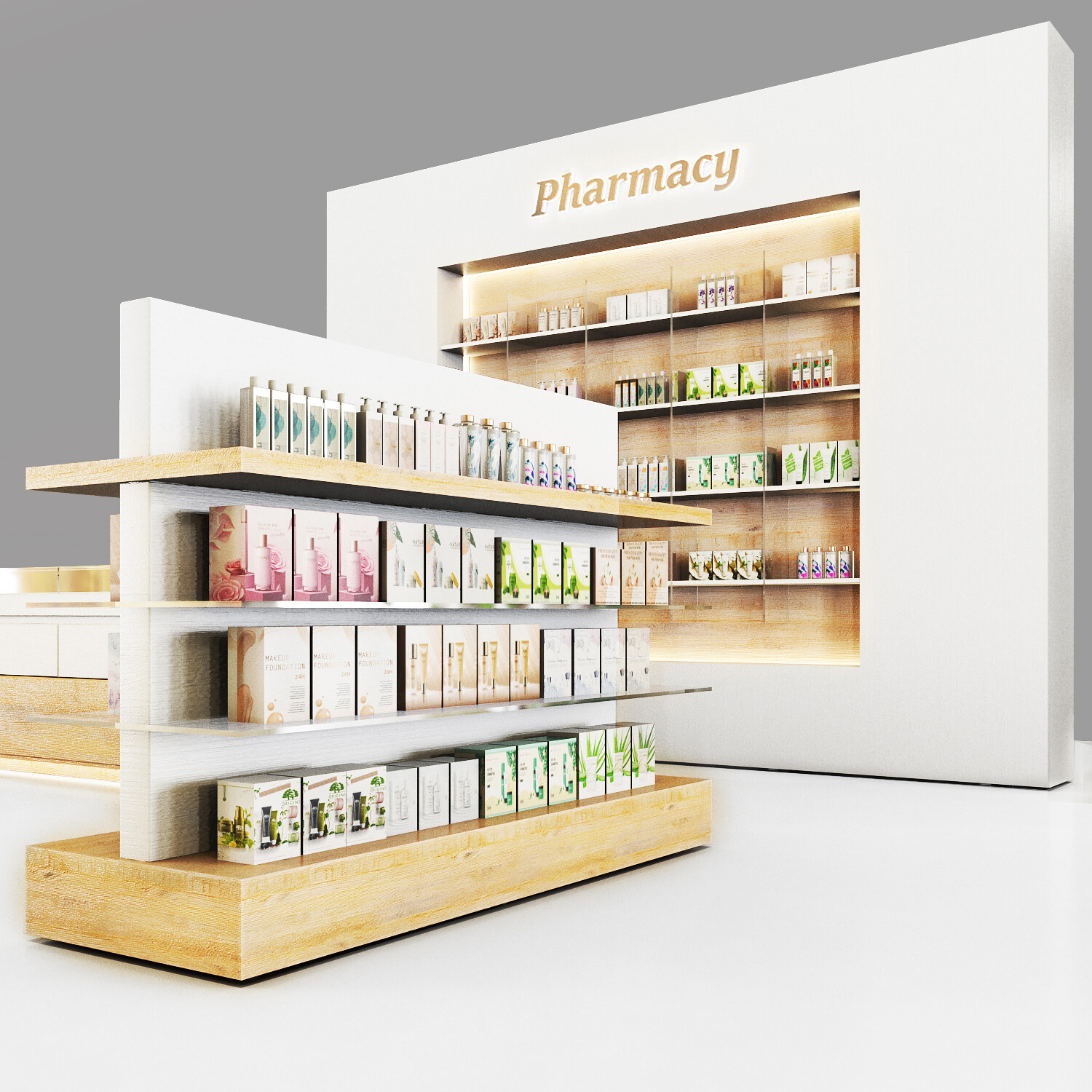 Market Shelf 3D Model - Medicine