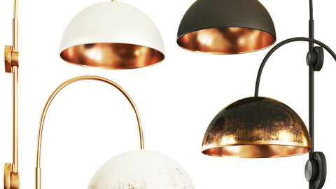 wall light sconce, half, spare, light, dome, domelight