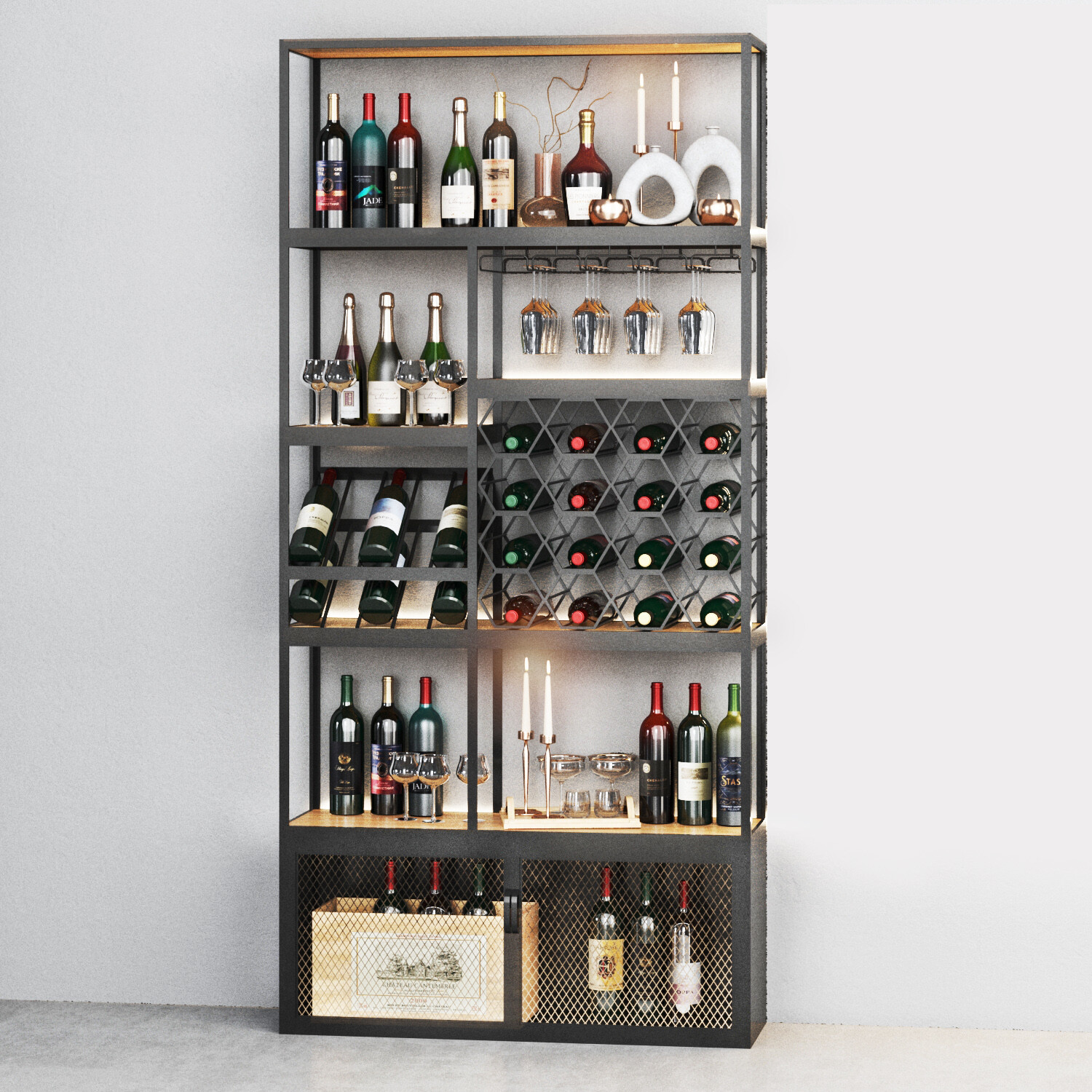 ArtStation - rack, homary, wine, shelf, cellar, winecellar bar ...