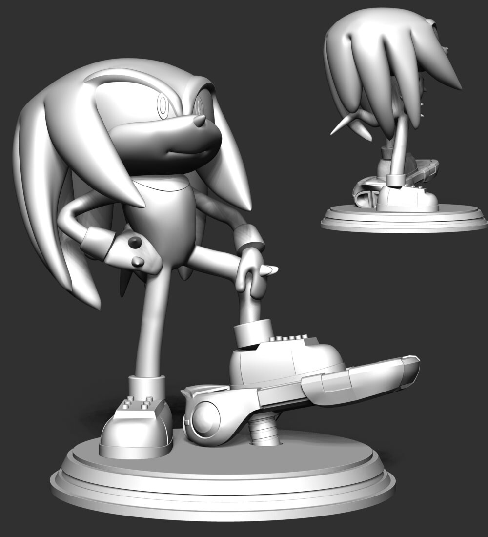 Knuckles - Sonic the Hedgehog 2 Fanart 3D model 3D printable