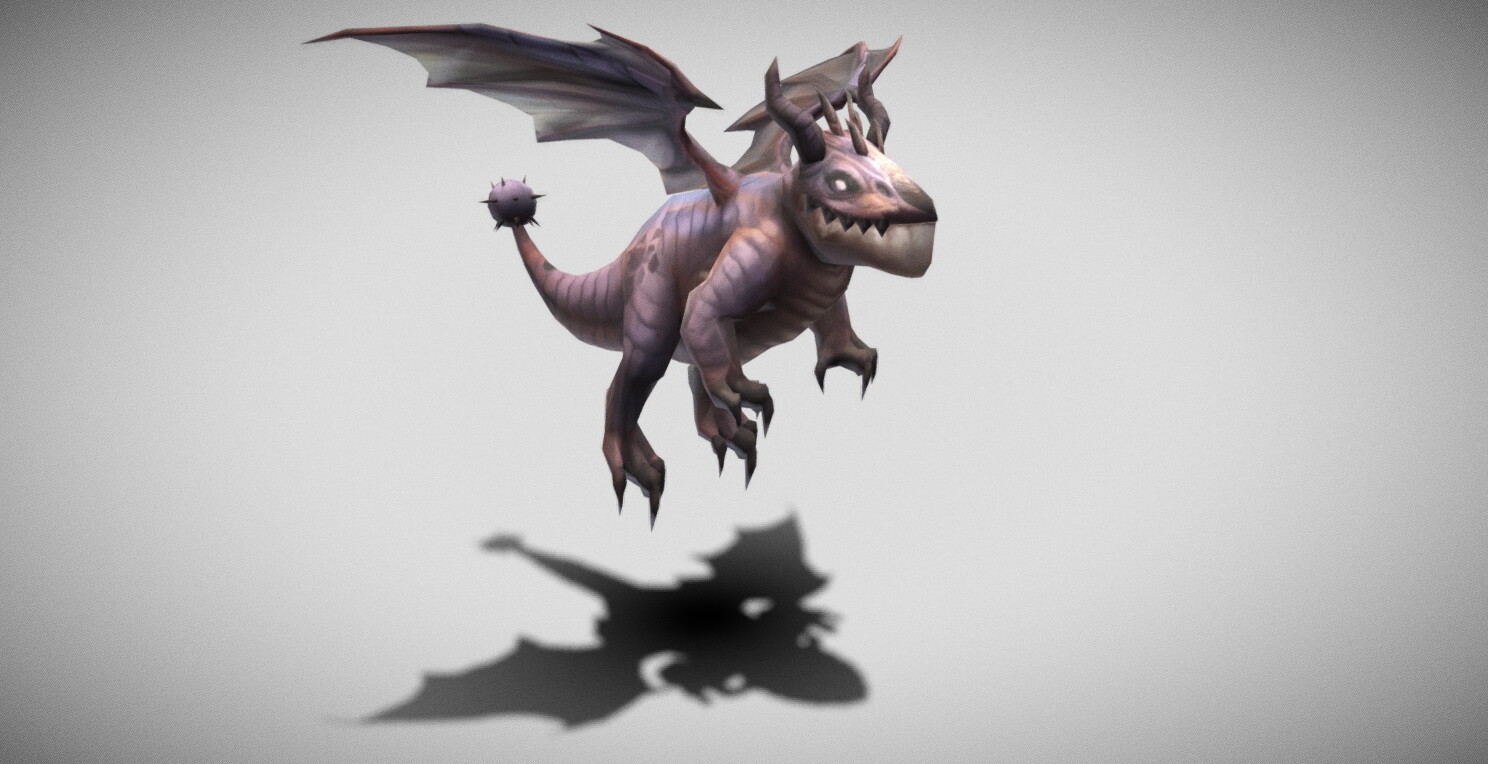 ArtStation - Dungeon Fantasy Monster - Zombie Little Dragon | Game Assets