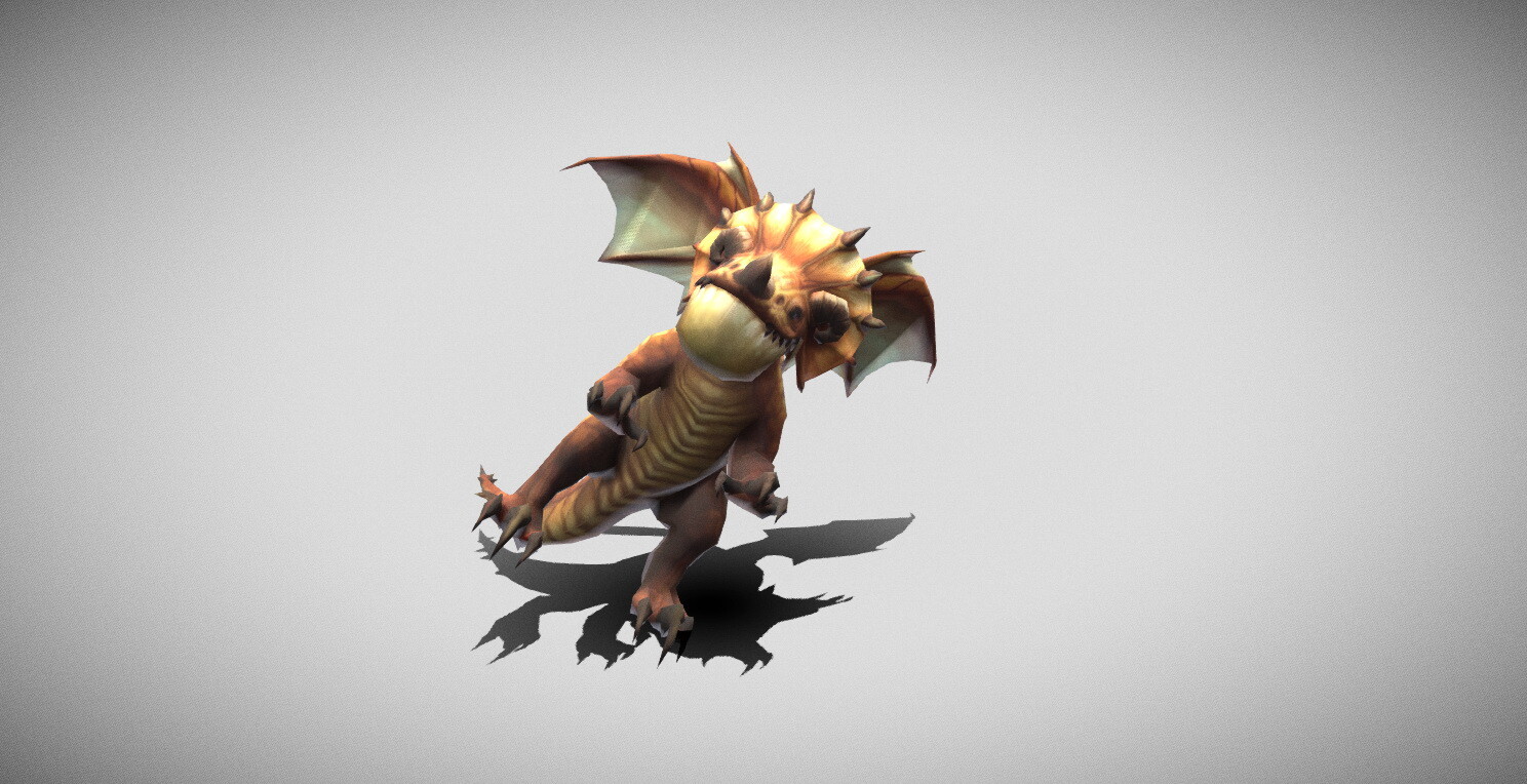 ArtStation - Dungeon Fantasy Monster - Flying Triceratops | Game Assets