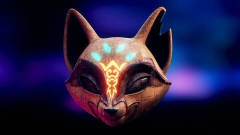 Wood animal mask from Kena: Bridge of Spirits (FanArt)
