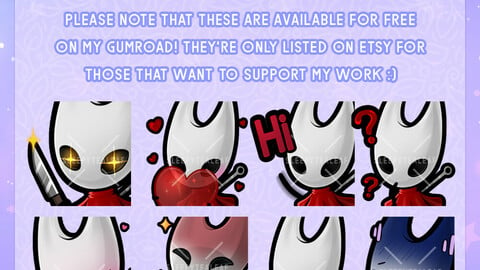 Hollow Knight Hornet Twitch & Discord Emotes