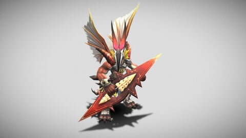Dungeon Fantasy Monster - Noble Lizard Warrior 1