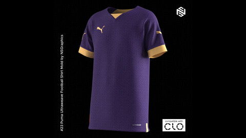 Puma Ultraweave Football Shirt for CLO3D & Marvelous Designer