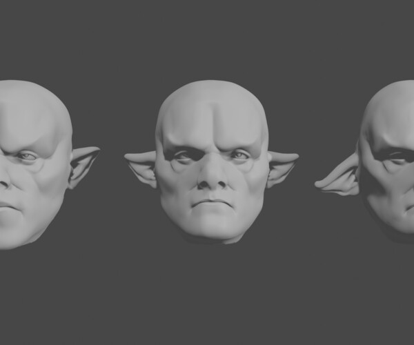 ArtStation - Male Goblinoid Head Pack | Resources