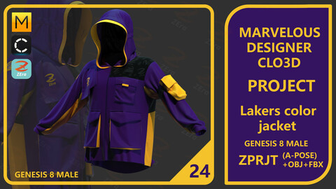 Lakers color jacket