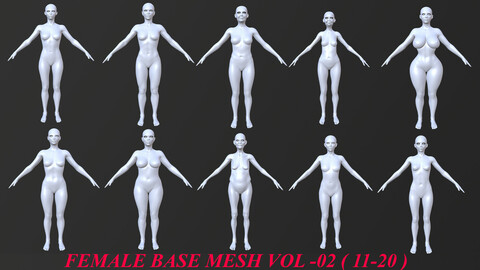 10 FEMALE BASE MESH 11-20