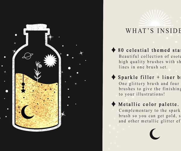 ArtStation - Celestial Esoteric Mystical Procreate Stamp Brushes | Brushes