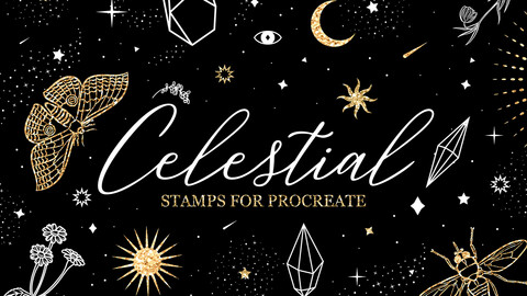 Celestial Esoteric Mystical Procreate Stamp Brushes