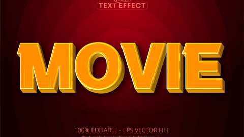 Cartoon text effect, editable movie text and comic text style