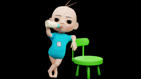Cartoon Baby - FULLY RIGGED