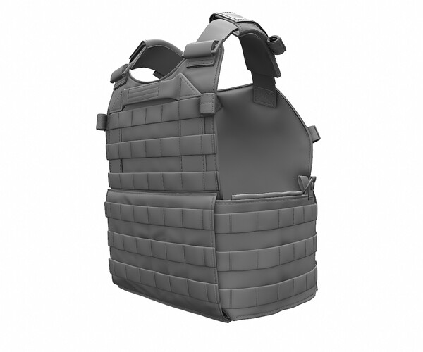 Police Bulletproof Plate Carrier Vest-Marvelous Designer | 3D model