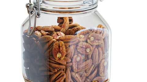 3D Model / Food Set 15 / Fido Jar with Pecans