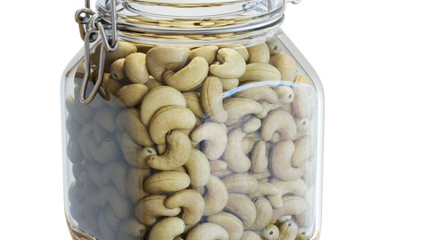 3D Model / Food Set 16 / Fido Jar with Cashews