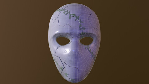 Stranger`s Mask- Game Ready Low-poly 3D model