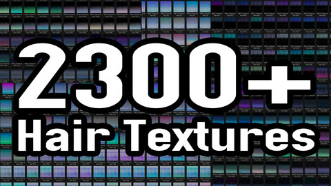 2300+ Hair Textures (Purple, Blue, Cyan, Green)