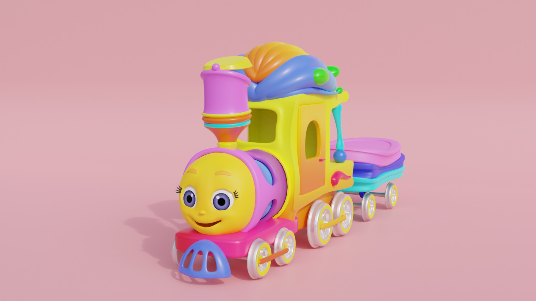 ArtStation - Cartoon Toy Train | Resources