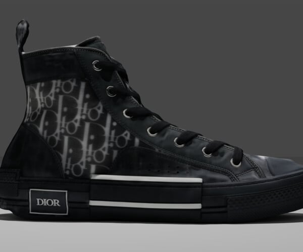 ArtStation - Dior B23 High Top Canvas Oblique Black | Game Assets